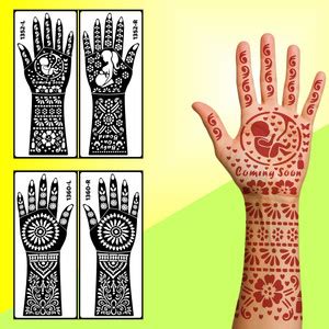 komstec Baby Inside Mehndi Stencil Sticker Cute Pregnancy Baby Shower ...