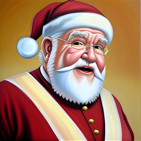 Fat ed Asner as greek Santa Claus., Oil Painting - Arthub.ai