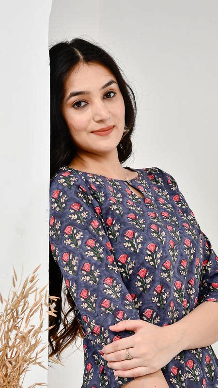 Midnight Garden Navy Blue Printed Cotton Co-ord Set – Chhaape