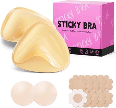 Amazon.com: Ultra Push up Sticky Bra Pads Inserts | Double Sided ...
