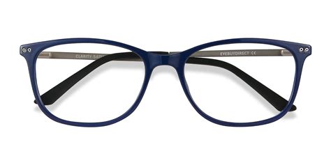Clarity Rectangle Blue Glasses for Women | Eyebuydirect Canada