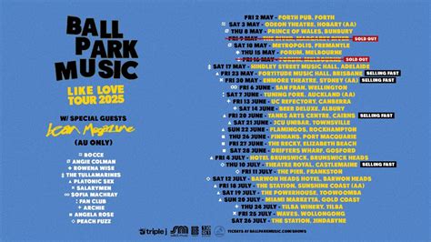 Ball Park Music Like Love Tour | Sunshine Coast QLD (Lic/AA), The ...