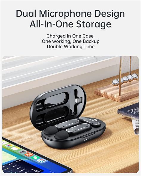 Buy HCZ Wireless Lavalier Microphone for iPhone iPad with Charging Case ...