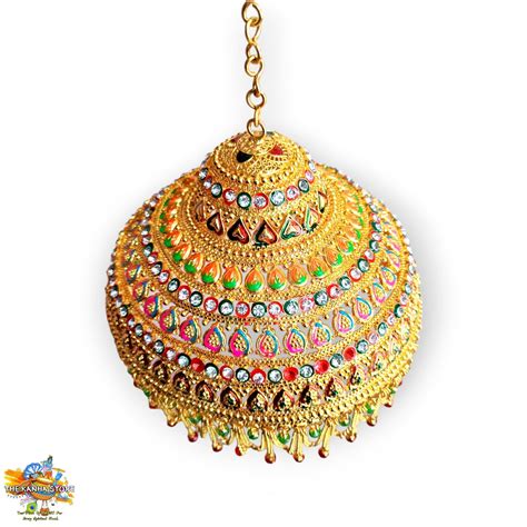 Buy Brij Sugandha Big Size Chatra for Temple Room- Royal Golden Metal ...
