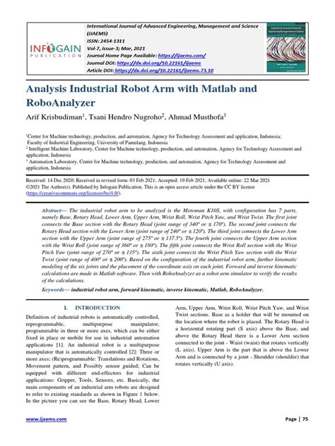 Robotic Arms Using MATLAB 的图像结果