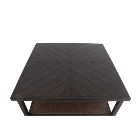 allen + roth Winthrop Square Wicker Outdoor Coffee Table 41.93-in W x ...