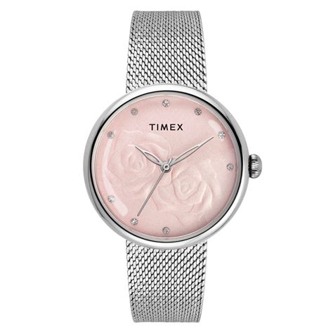 TIMEX Women Pink Round Dial Analog Watch - TWEL19300