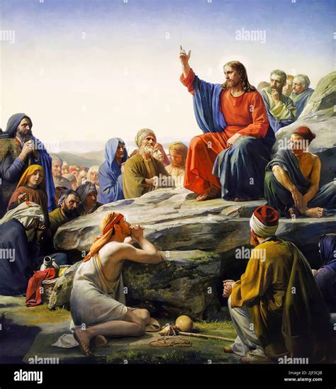 The Sermon on the Mount, painting in oil on copper by Carl Heinrich ...