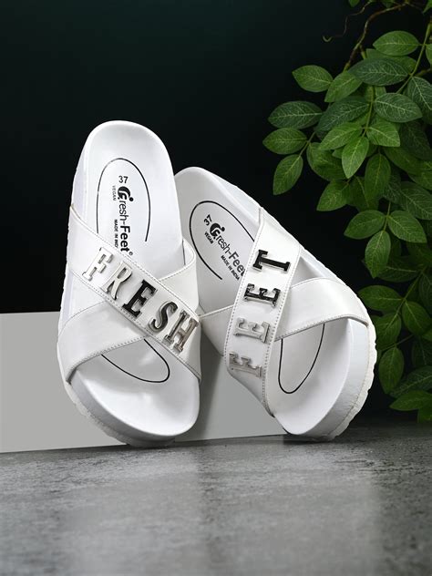 Bianca White Orthopedic Sliders For Women – Fresh Feet