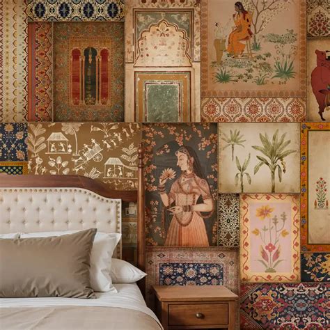 Kahani Indian Art Theme Wallpaper for Rooms | Life n Colors