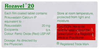 Rozavel 20 Tablet: Uses, Side Effects, Price & Substitutes