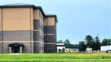 Troops stay at recently completed transient troops training barracks at ...