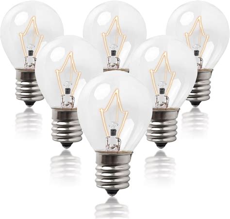 Seentech 6 Pack S11 E17 Middle Base 40 Watt 120V Incandescent Bulbs ...