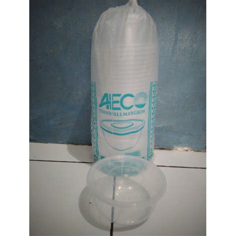 Jual Thinwall bulat merk Aeco 1 set + tutup ukuran 400 ml - Kab ...