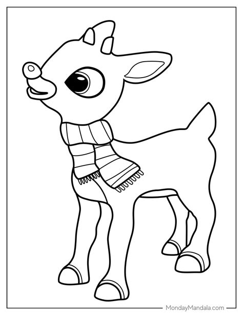24 Rudolph Coloring Pages (Free PDF Printables)