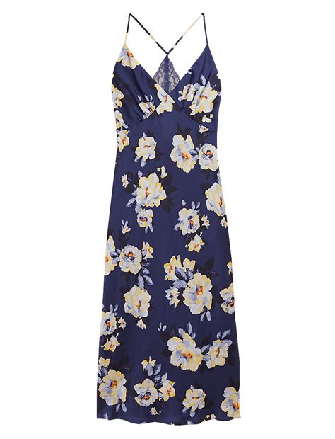 Buy Satin Floral Chemise at Marks & Spencer