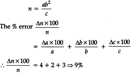 A physical quantity X is connected from X = a${{b}^{2}}$/C. Calculate ...
