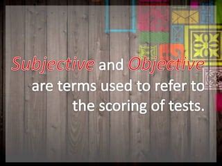 Objective Testing 的图像结果