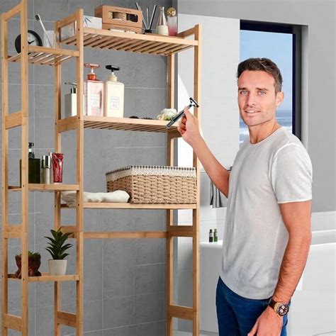 Over The Toilet Storage Cabinet Bamboo, Over Toilet Storage Maximizing ...
