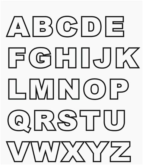printable letters big letters 1 character per page - 4 best images of ...