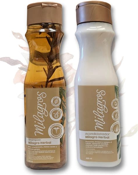 Amazon.com : Milagros Shampoo y Acondicionador Herbal - Romero, Jengibre y Arroz 100% natural ...