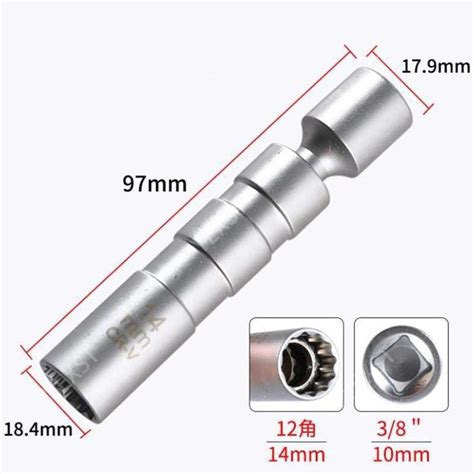 Promo Kunci Pas Lengan Busi Universal 3/8 "Soket Magnetik 12-Point ...