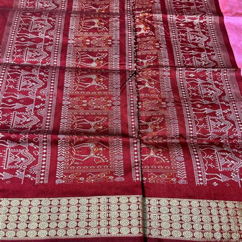 Odisha handloom bomkai sonepur design Pure Silk Saree for College Func ...