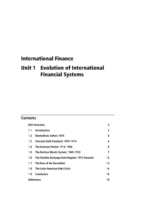 Unit 1: Evolution of International Financial Systems - INT*FIN 101 ...