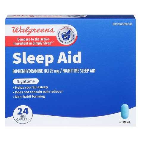 Walgreens Nighttime Sleep Aid-24 Mini Caplets | Walgreens