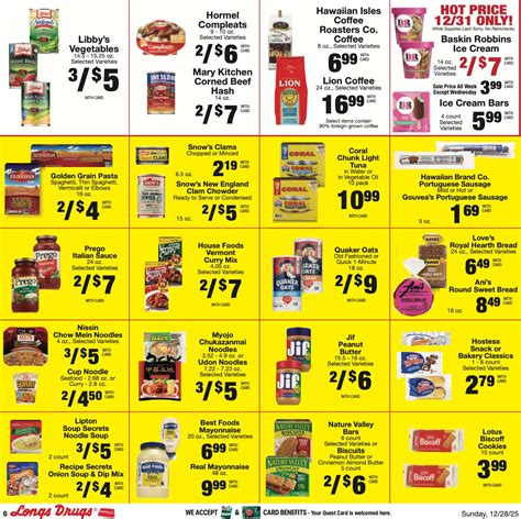 Longs Weekly Ad Sale December 28, 2025 - January 3, 2026