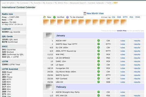 HB9DHG Contest calendar - Ham Radio Contest Calendars | The DXZone