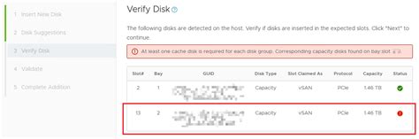 VxRail: Adding disk fails "Disk group policy" the disk's physical ...