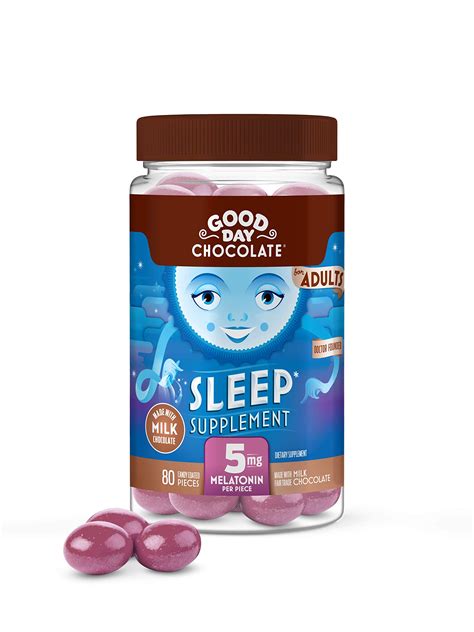 Buy Good Day Chocolate Melatonin for Adults [ 80 Count ] - Fair Trade ...