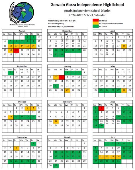 General Resources / Agendas / Calendars | Gonzalo Garza Independence ...