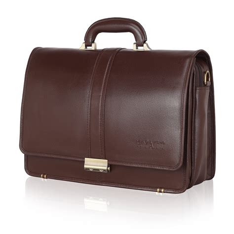 Buy HYATT Leather Accessories 16 Inch Full Grain Natural Leather Laptop ...