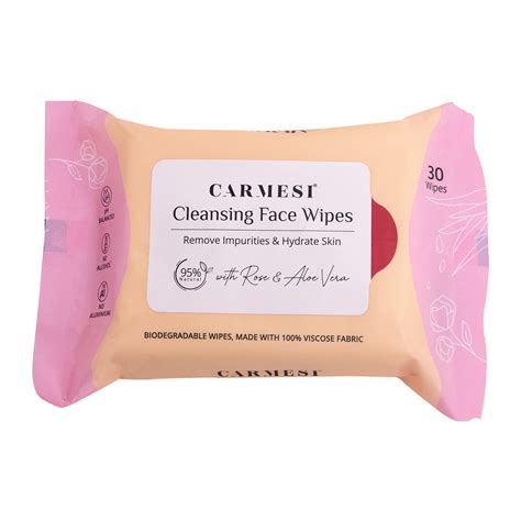 Carmesi Cleansing Face Wipes | 95% Natural | Remove Impurities ...