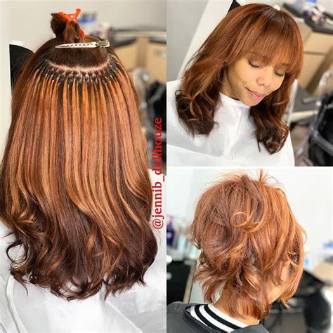 Flawless Microlink and Brazilian Knots Extensions Hairstyles: Full ...