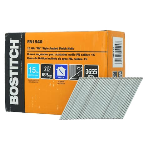 Bostitch 2-1/2-in 15-Gauge Angled Alloy Collated Finish Nails (3655-Per ...