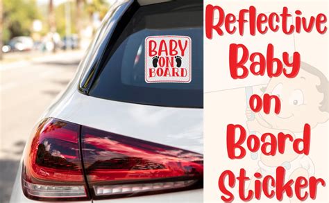 CVANU Reflective Baby on Board Kid's Safety Self-Adhesive Sticker for ...