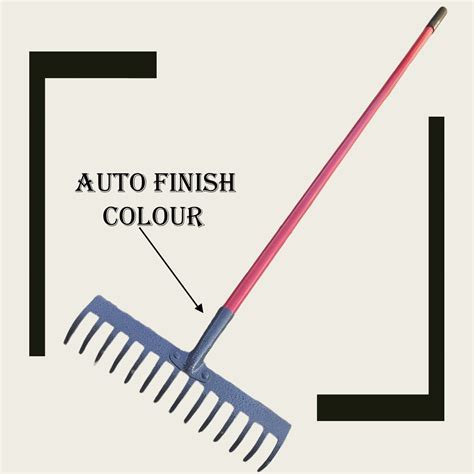 MAXAGRO Heavy Duty Garden Rake with Long Handle for Quick Clean Lawn ...