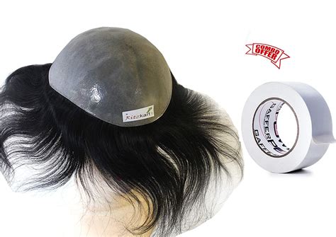 Ritzkart Pu Ultra Thin Real Skin 10x7 Human Hair Patch Non-surgical Men ...