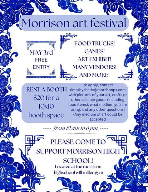 Morrison Art Festival , Morrison High School, 3 May 2025 | AllEvents