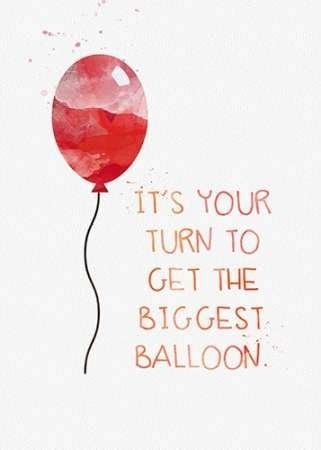 Your Turn for Biggest Balloon by Woods, Linda - fine Art Print on Paper ...