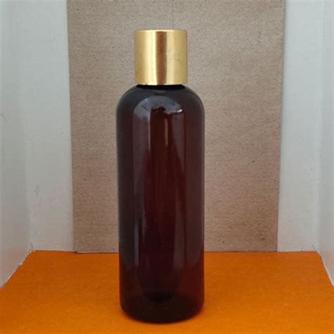 100 ml Amber Round Gold Screw Cap – TonersTouch