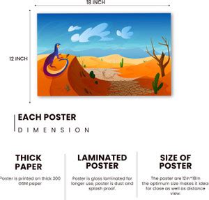 Landscape Fantastic Vector Scenery Wall Poster(18*12inch) For Home Wall ...