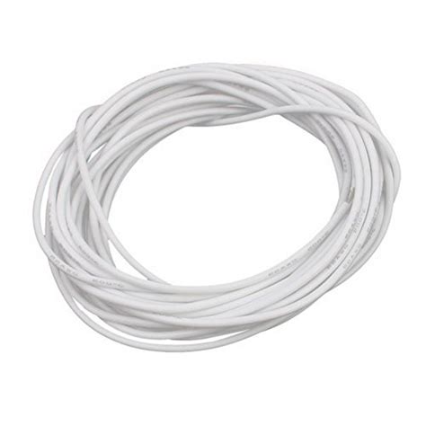 15Ft 22AWG White Gauge Flexible Stranded Copper Cable Silicone Wire for ...
