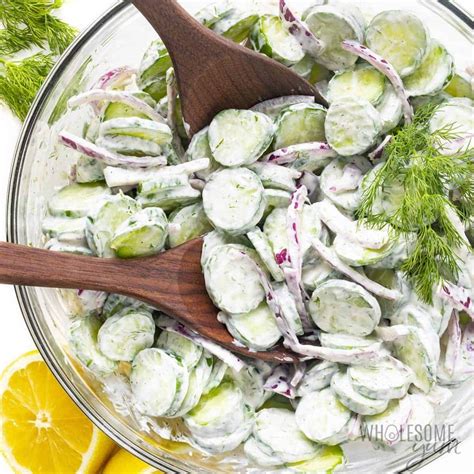 Creamy Cucumber Salad Recipe with Sour Cream