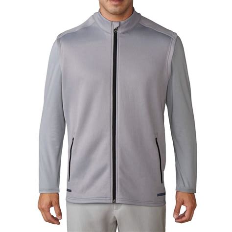 adidas Golf Men's Climaheat Hybrid Full Zip Vest, Mid Grey, Small ...
