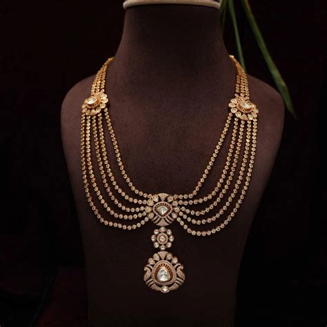 Kundan Long Necklace & Polki Long Necklace for Women