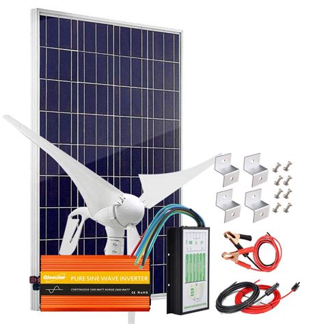 Buy 500 Watts Wind Solar Powered System Hybrid System Kit: 400W Wind ...